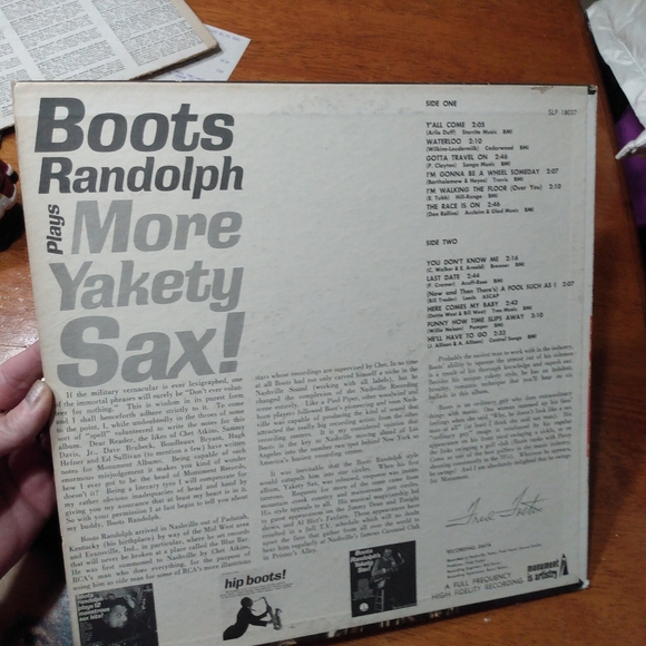 Boots Randolph More Yakety Sax Vinyl Record - Picture 3 of 5